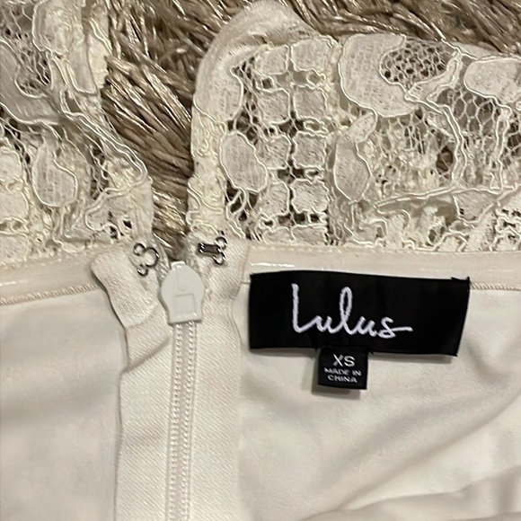 LULUS White Lace Strapless Midi Dress Size XS - Picture 5 of 9